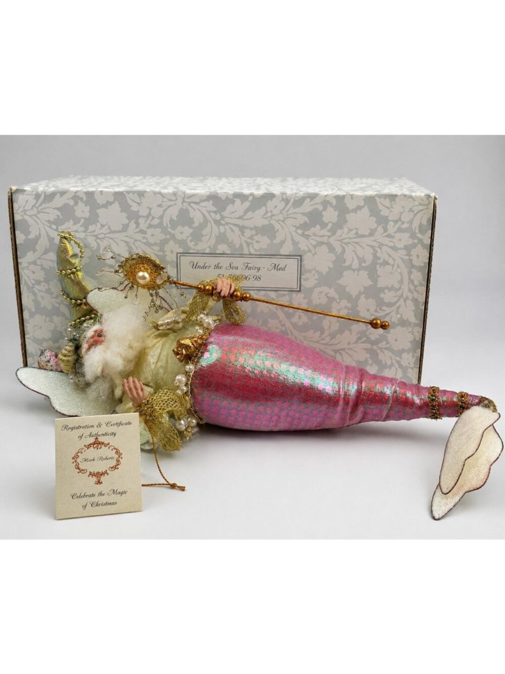 Mark Roberts Under the Sea Fairy 22" Pink #30/2500 Limited Edition 2005 Box